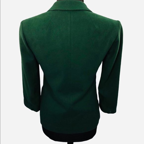 Vintage Pendleton 1950s Gold Tag 100% Virgin Wool Ladies Forest Green Blazer M. - Picture 8 of 8